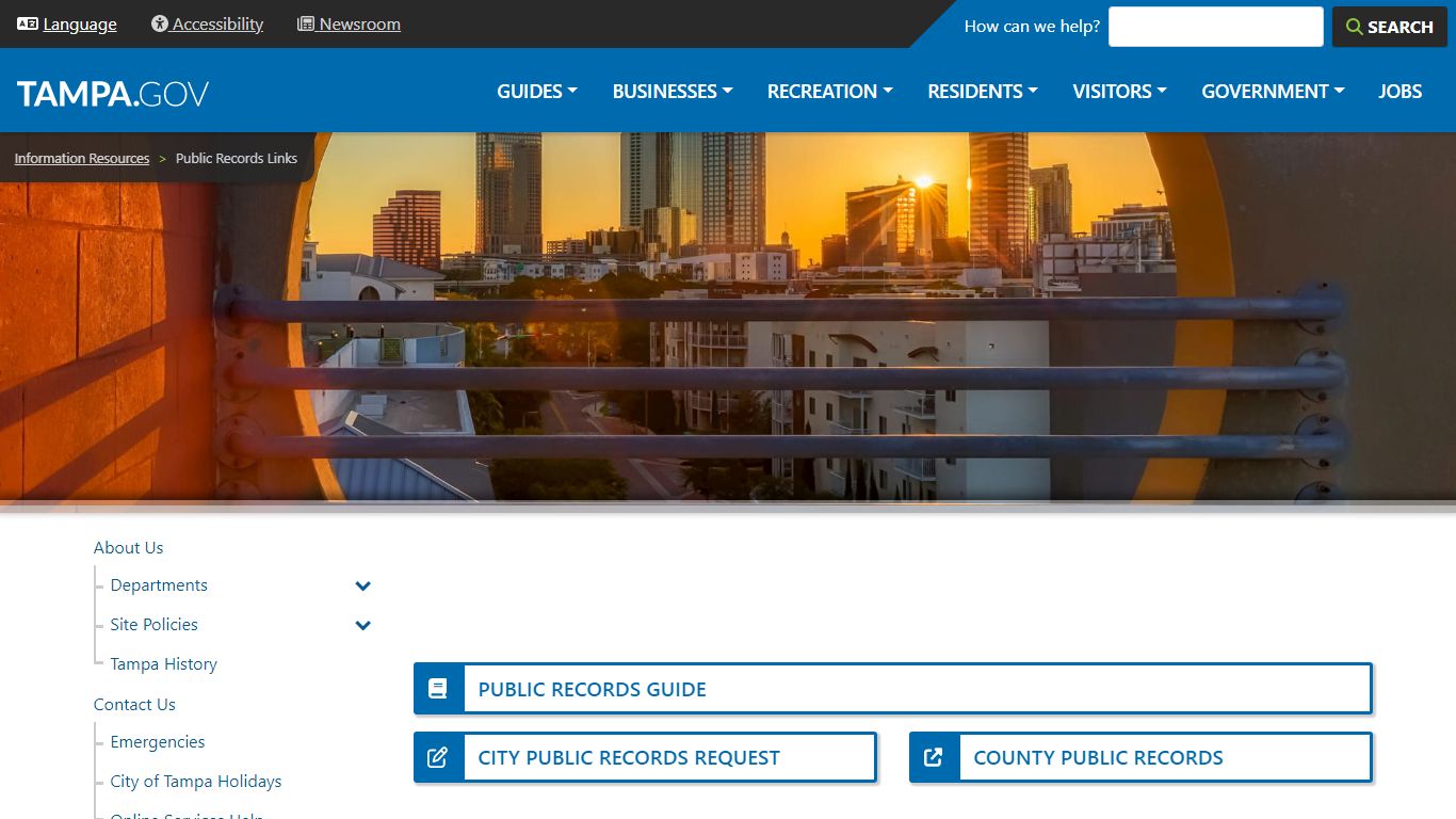 Public Records Links | City of Tampa
